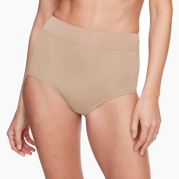 NWT Warner's No Pinching, No Problems Tailored Microfiber Brief Sz 8 Almond - Picture 1 of 4